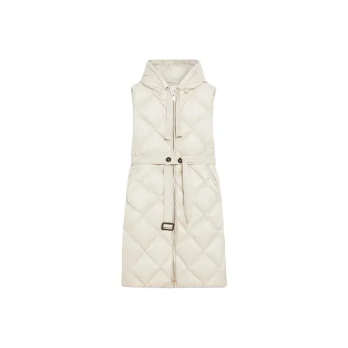 MaxMara TREGIL Коллекция Водоотталкивающий Жилет Midi Женский Белый