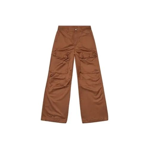 DIESEL Коричневые Женские Повседневные Брюки