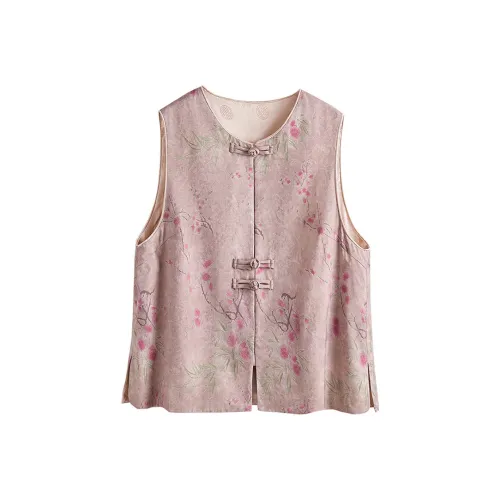 Cypress House Жилет Женский Серый Розовый