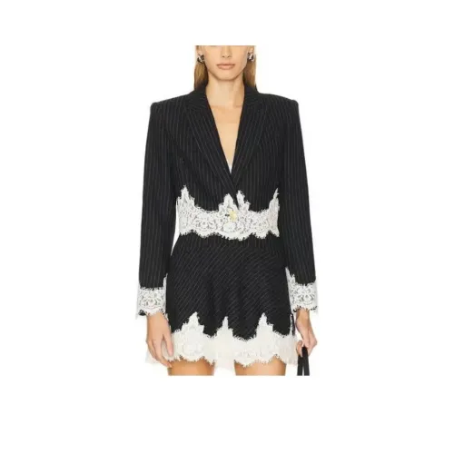 LOVESHACKFANCY Бизнес-костюм пальто женское черное