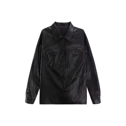 UNIFREE Черные Женские Кожаные Куртки