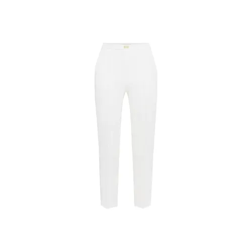 Elisabetta Franchi SS25 Повседневные брюки Женские Айвори