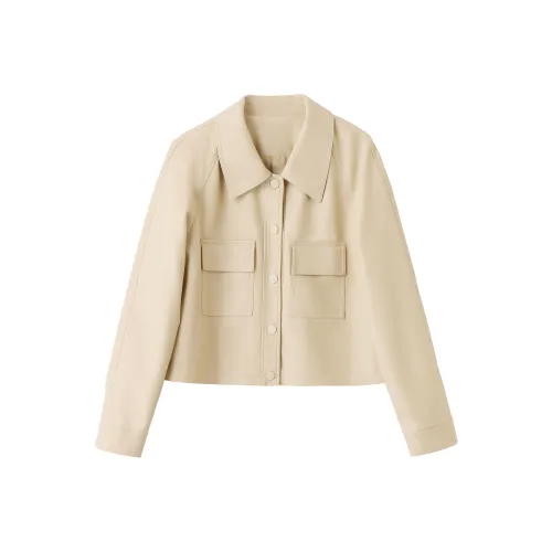 Yi Mengyuan Кожа Куртка Женская