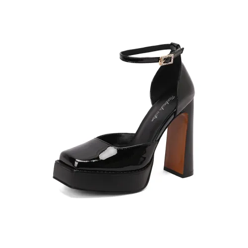 QUICHESHOES Высокие каблуки Ажурный Черный Женские