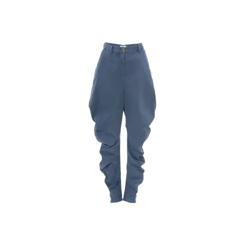 JW Anderson Голубо-серые Женские Повседневные Брюки