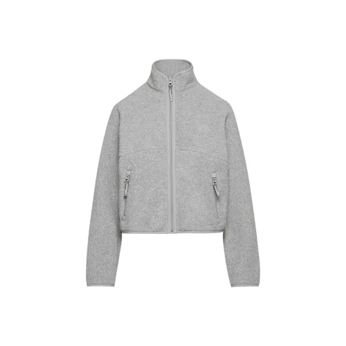 ARITZIA TNA Polartec Термический Pro Mockneck ZIP UP Бархат Feel Пальто Женские Heather Athletic Gre Heather Gray