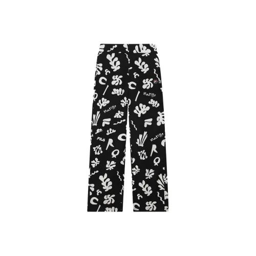 FILA X THE MET Co Брендированная Серия Полный С принтом Женские Повседневные Штаны