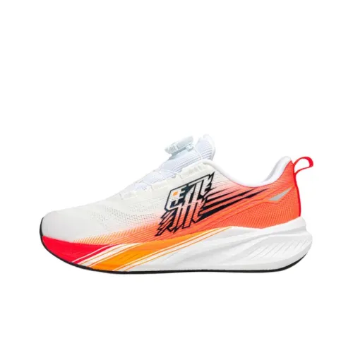 XTEP Амортизация Износостойкий Низкий Топ Детские Беговые Кроссовки Белый Красный Оранжевый Подростки