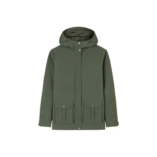 CHAOJIANTA Ветрозащитная ветровка женский виноградный лист зеленый