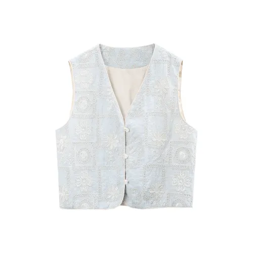 A paradise for awakening Жилет Женские Синий