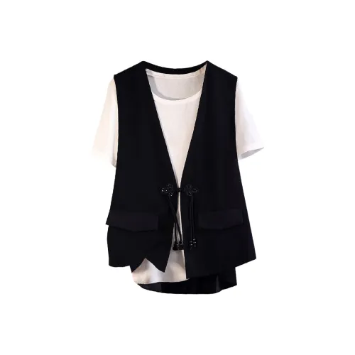 Cypress House Жилет Женские Черный