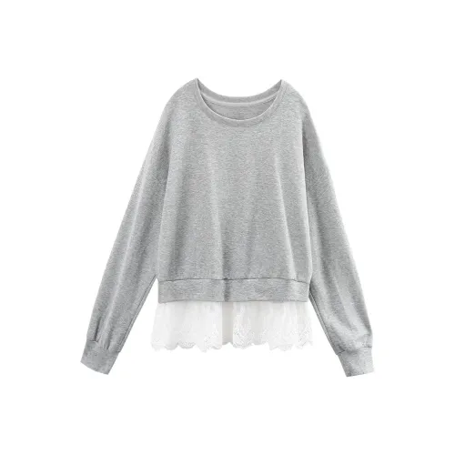 A paradise for awakening Толстовка Женская Серого цвета