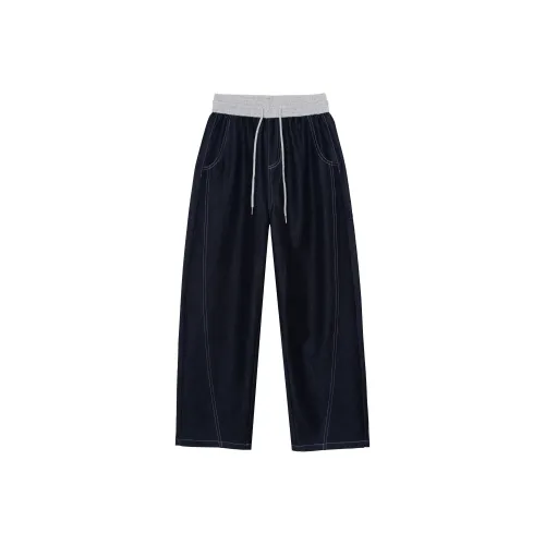 FAWENXIANGZI Повседневные брюки Женские Темно-синий