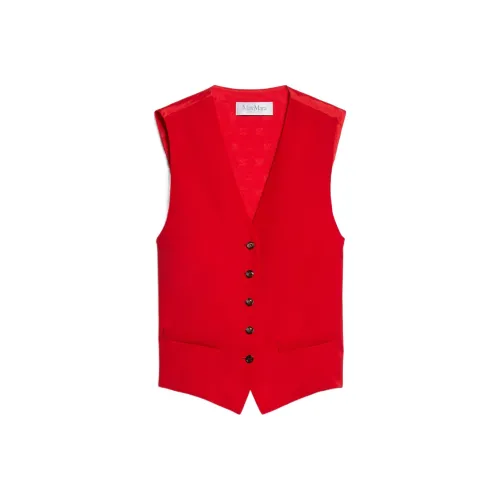 MaxMara Женские жилеты красного цвета