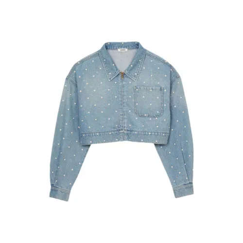 Sandro Denim Куртка Женская Джинсовая Синяя