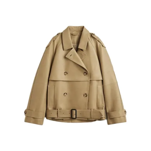 TOTEME SS25 Кожа Куртка Женские Пустыня