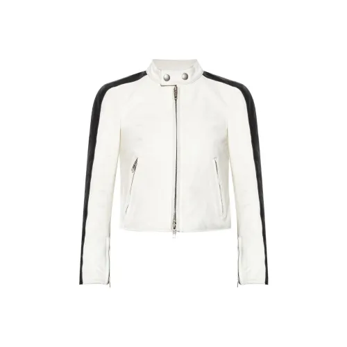 Balenciaga SS24 Кожа Куртка Женская Белая