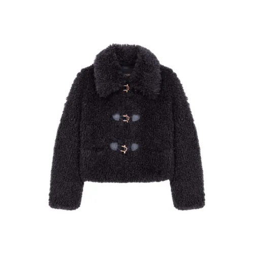 Maje Вельвет Feel Пальто Женское Темно-Серый