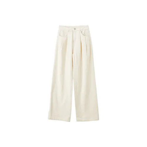 XIANGYING Повседневные брюки Женские Бежевые