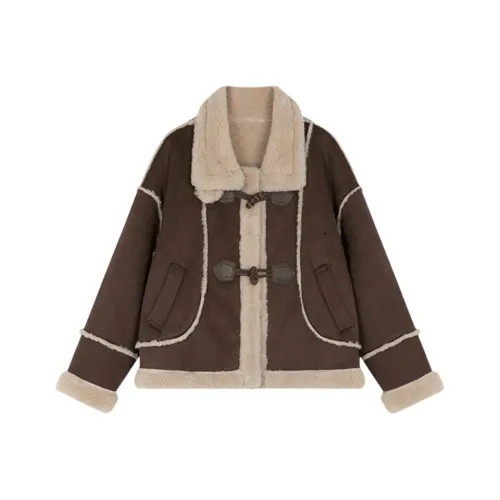 XWI Velvet Feel Пальто Женское Темно-Кофейное