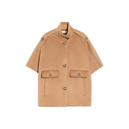 MaxMara Venere Коллекция Легкий Кашемир Плащ Плащ Женские CAMEL