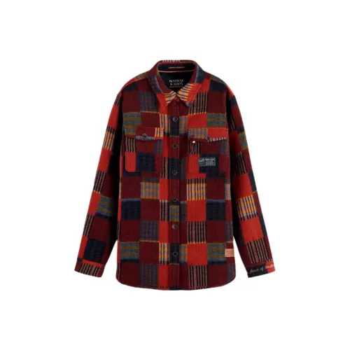 Scotch Soda Пальто Женское Многоцветное Клетка