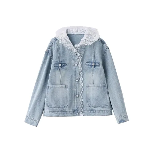 Aoaifu Весна-осень Denim Куртка Unisex Изображение Цвет