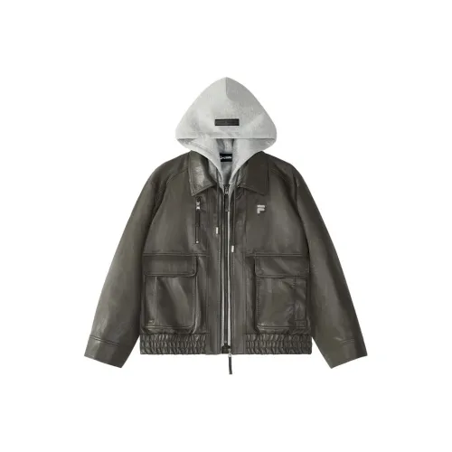 FILA FUSION FUSIONEER Кожа Куртка Женские Dome Серый