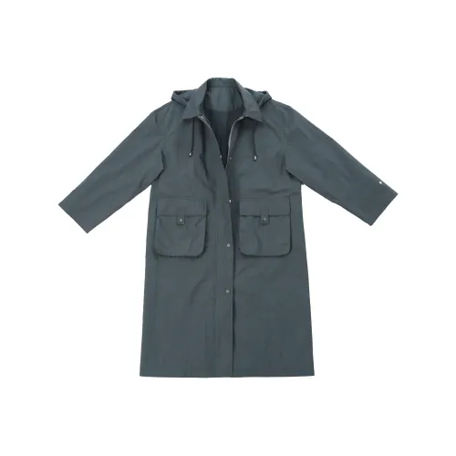 MJ STYLE 2025 Spring Тренчкот Женский Темно-Серый