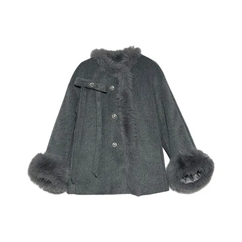 POPO.INFO Серое Женское Пальто