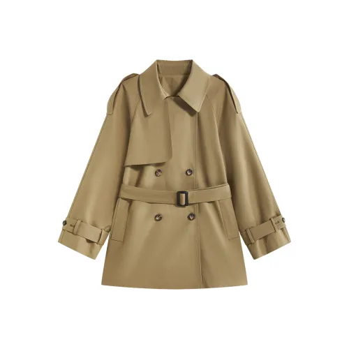 Dajia Poetry Тренчкот Женский Хаки