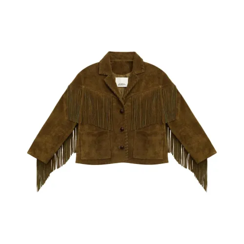 ISABEL MARANT Бронза Женские Кожаные Куртки