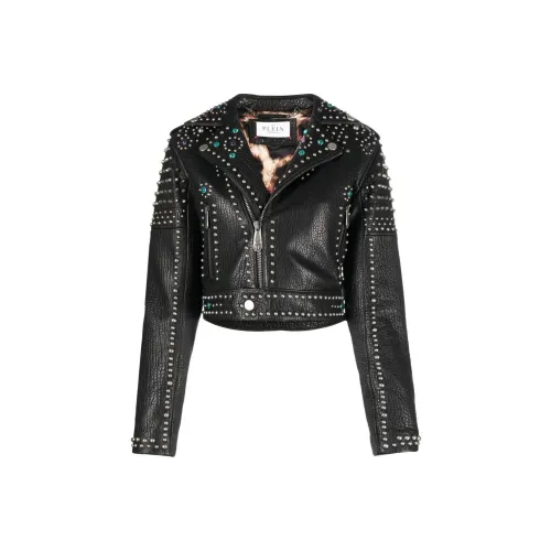 PHILIPP PLEIN Кожа Куртка Женская Черная