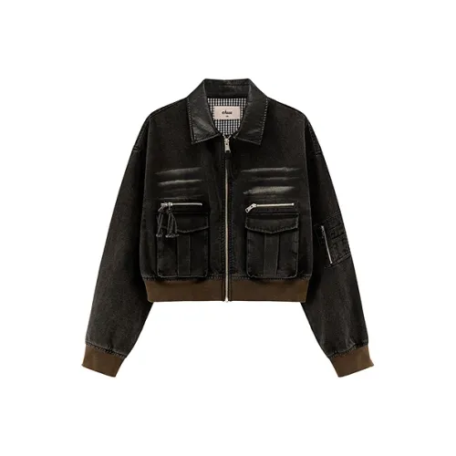 CHUU Denim Jacket Women's Black