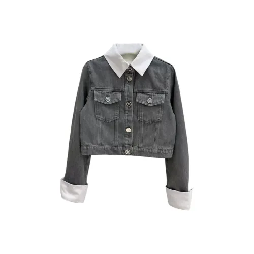 CHANEL Джинсовая куртка Женская Серый Белый