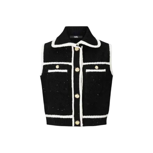 KARL LAGERFELD SS25 Жилет Женские Черный Белый