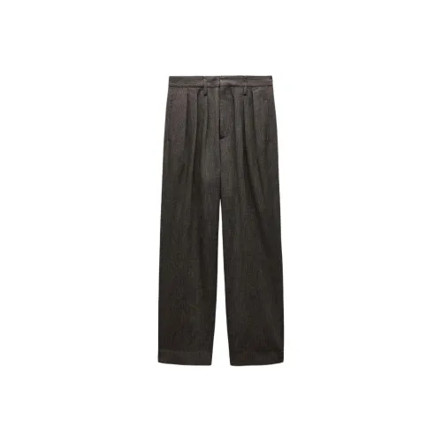 ZARA ZW Series Зебровый принт Коричневый Женские Повседневные брюки