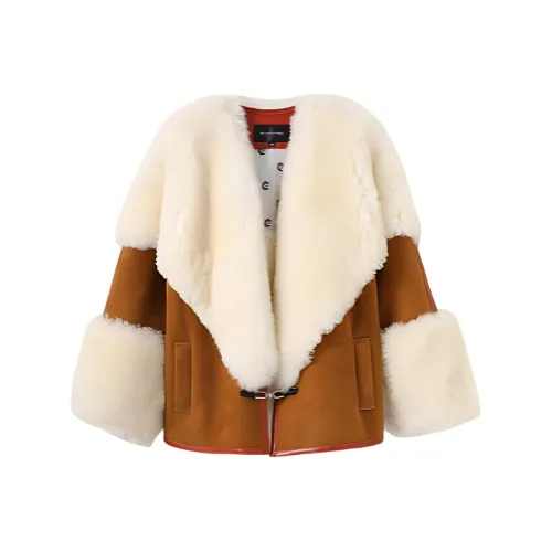 MINNANHUI Вельвет Feel Пальто Женское Коричневый