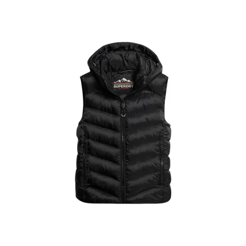 SUPERDRY Женские жилеты черного цвета