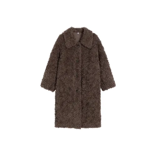 NINA RAISE Бархат Feel Пальто Женские Кофе