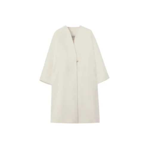 RIZ OUZH Пальто Женское Кремово-Белое