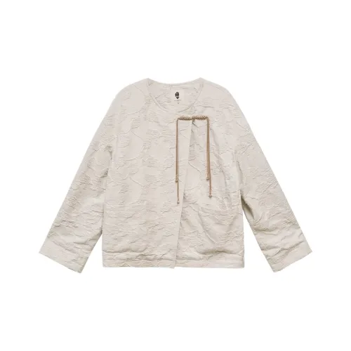 KERANPUJIAN Укороченное пальто женское цвет иней перо абрикос