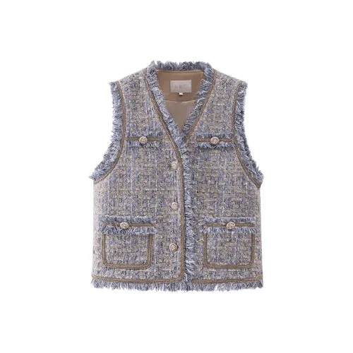 Cypress House Жилет Женские Синий кофе Цвет