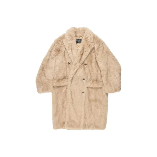 Balenciaga SS25 Velvet Feel Пальто Женское Бежевый