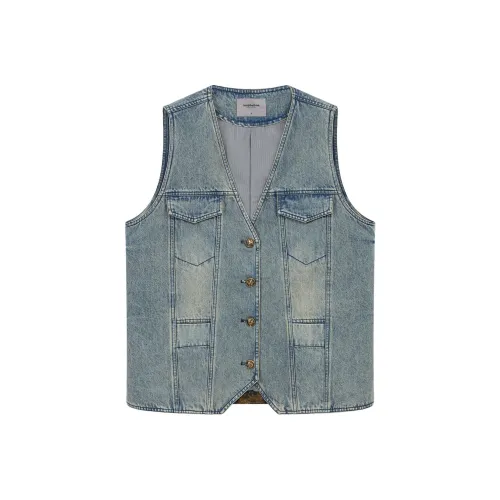 SANJIHEIHUA Жилет Женские Poetic Деним