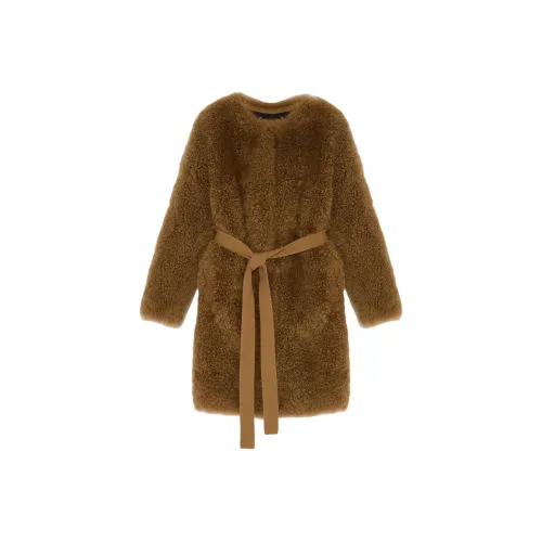 Yves Salomon Velvet Feel Coat Women's Brown