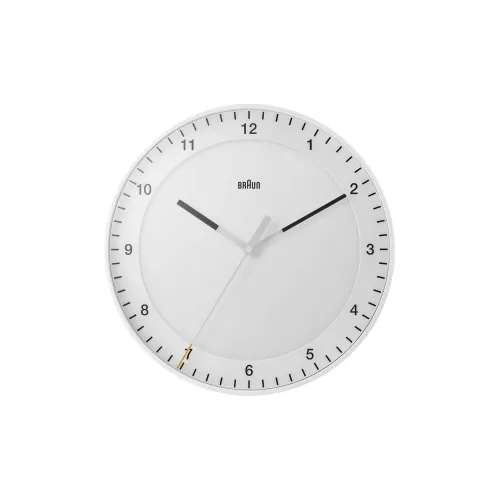BRAUN Кварцевый механизм пластиковый корпус стенные часы унисекс белый
