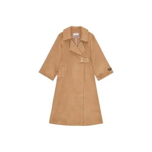 GANNI Верблюжий Женское Пальто