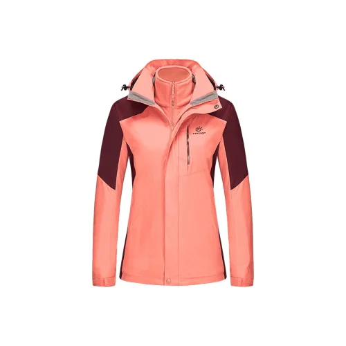 Tectop Водонепроницаемый и Ветрозащитный для сохранения тепла Ветровка Женская Пыльно-розовый