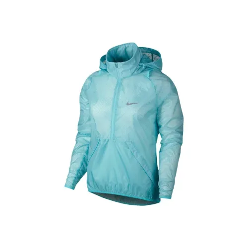 Nike Водонепроницаемый и Ветрозащитный Ветровка Женские Синий